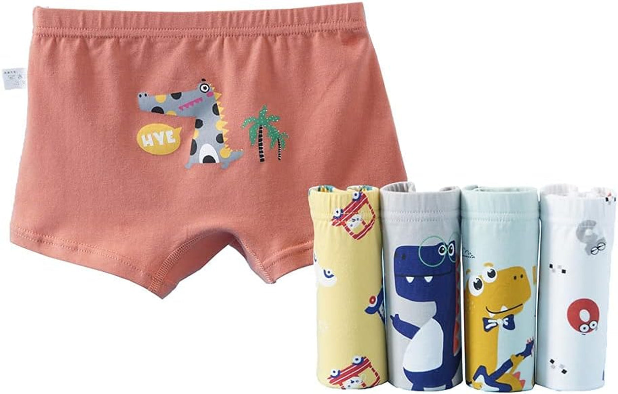 Toddler Boxer Briefs Cotton Boys Underwear Kids Underpants Size 3-12Years (Pack of 5)