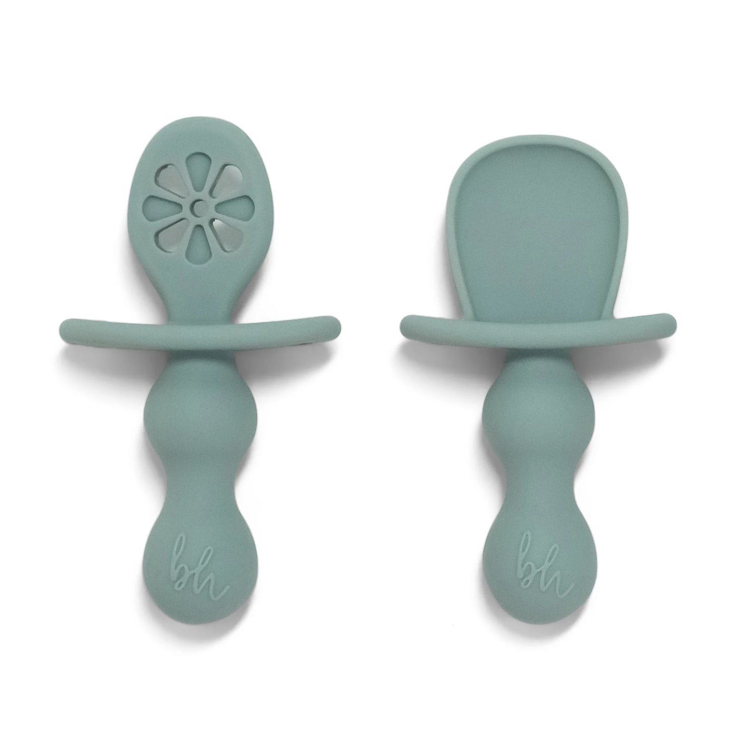 5-Piece Baby-Led Weaning Silicone Tableware, Infants and Toddlers, Sage Green