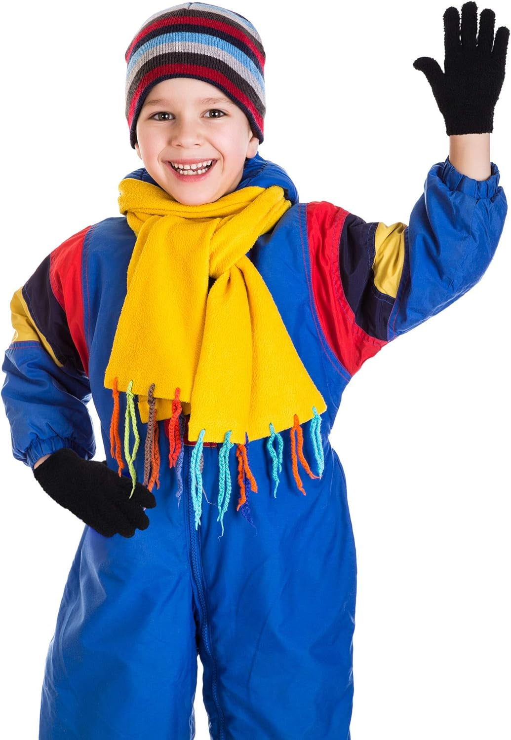 6 Pairs Toddler Knitted Gloves Kids Winter Warm Stretchy Mittens Soft Lightweight Mittens for Boys and Girls