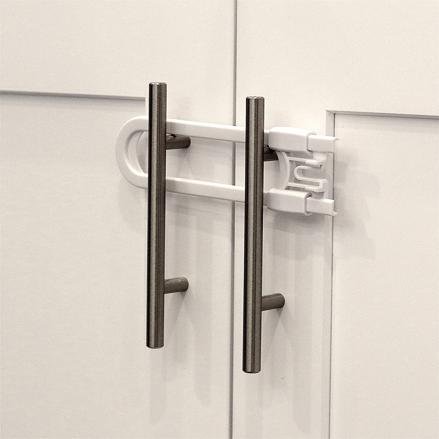 Child Safety Sliding Cabinet Locks (12 Pack) - Baby Proof Knobs, Handles, Doors - U Shape Sliding Safety Latch Lock - Jool Baby