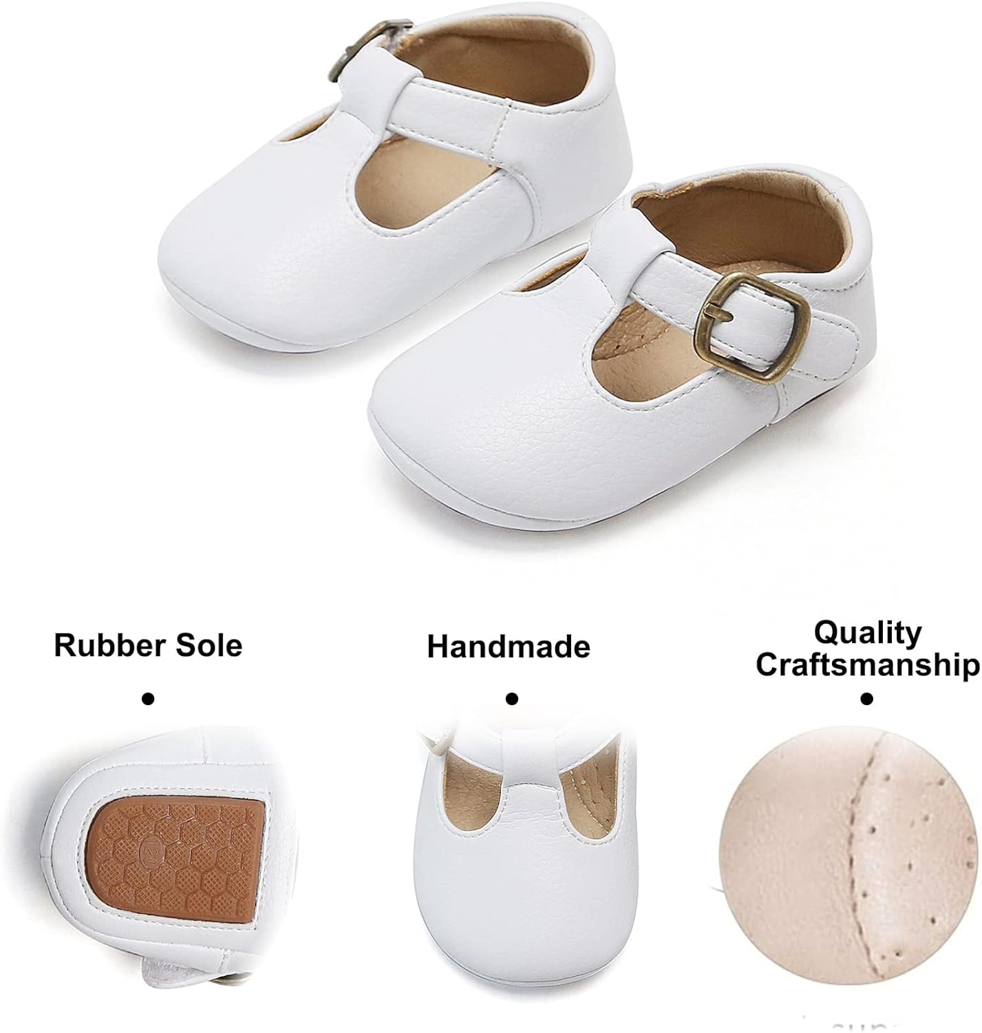 Soft Sole Baby Shoes - Infant Baby Walking Shoes Moccasinss Rubber Sole Crib Shoes