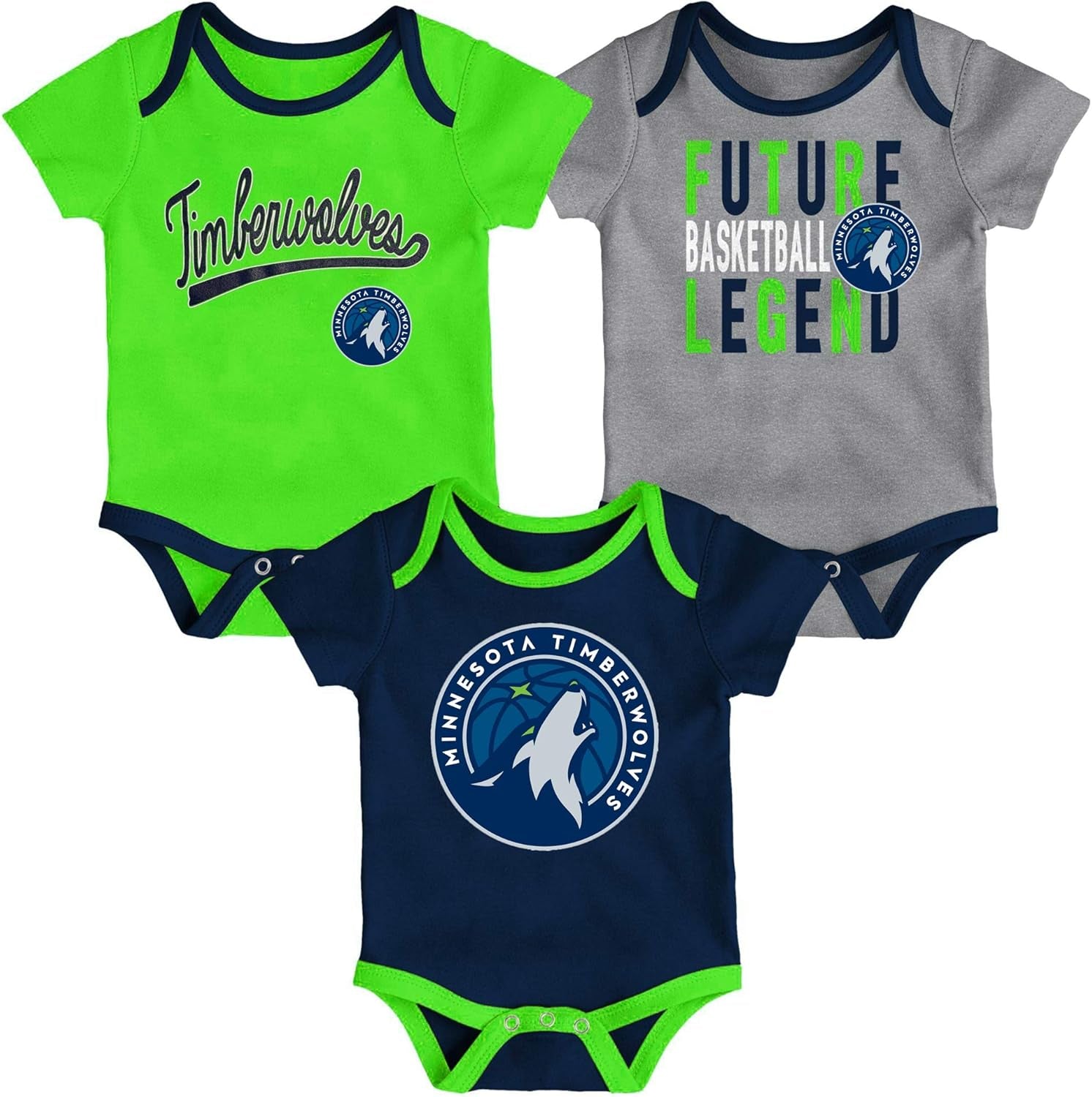 NBA Newborn Infants Champion 3 Piece Creeper Bodysuit Set