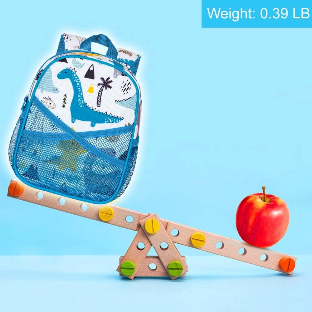 Toddler Backpack with Leash, 9.5" Baby Dinosaur Safety Leashes Removable Tether Bookbag