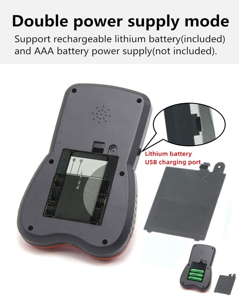 Retro Brick Game Console Big Blue Backlight Screen Built-In 23 Games Tank Battle/Racing Can Plug Headphone Nostalgic Puzzle Pocket Handheld Porable Machine Children'S Toys (Black)