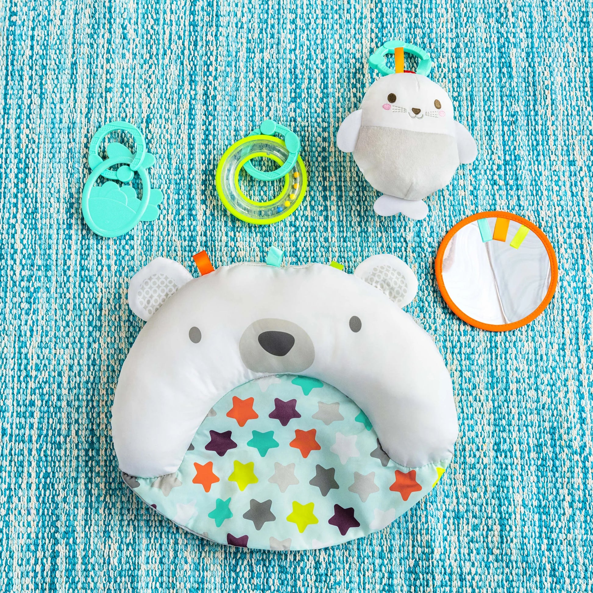 Tummy Time Prop & Play Baby Activity Mat for Infants, Polar Bear, Unisex