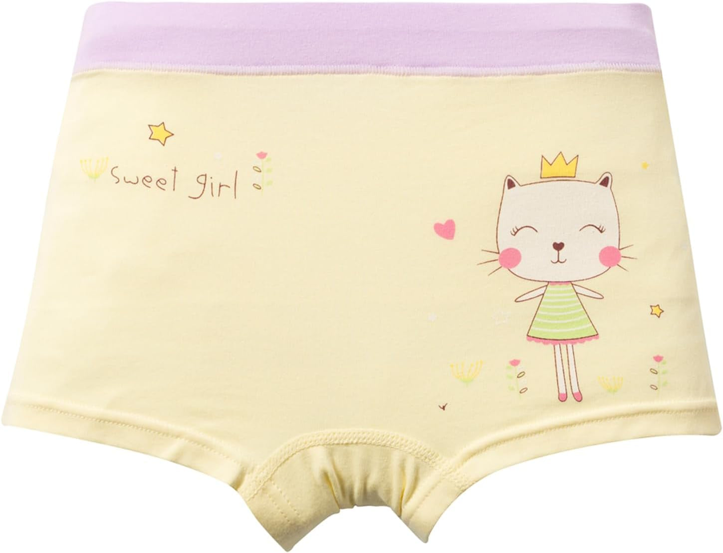 Little Girls Cotton Boy Shorts Toddler Panties Baby Princess Underwear (Pack of 5)