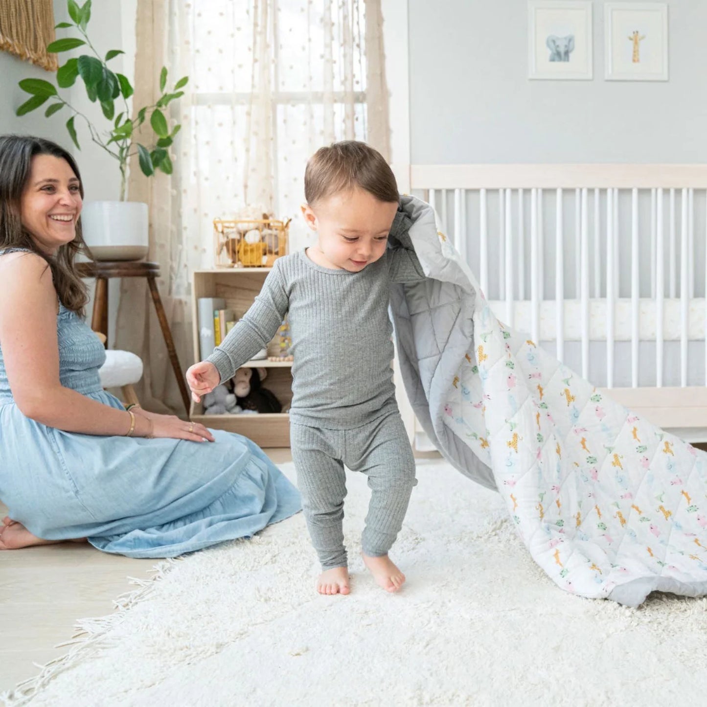 ™ Essentials, Cotton Crib Bedding Set , Alphabet Animals, Unisex, Infants, 3-Piece Set