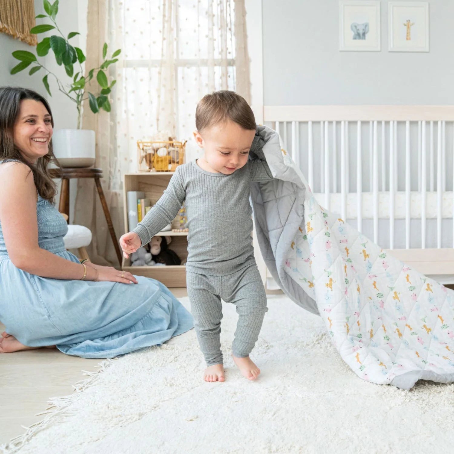 ™ Essentials, Cotton Crib Bedding Set , Alphabet Animals, Unisex, Infants, 3-Piece Set