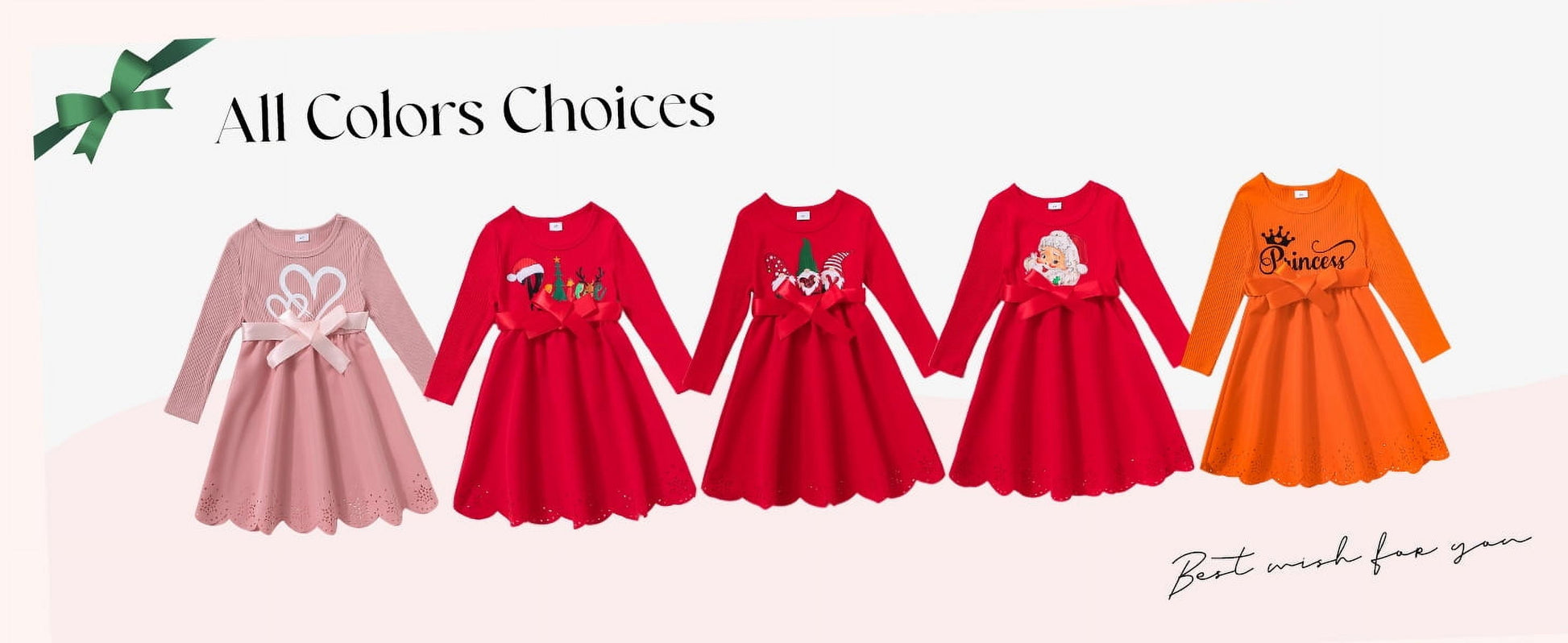Toddler Girls Long Sleeve Dress Christmas Formal Dresses,3Year