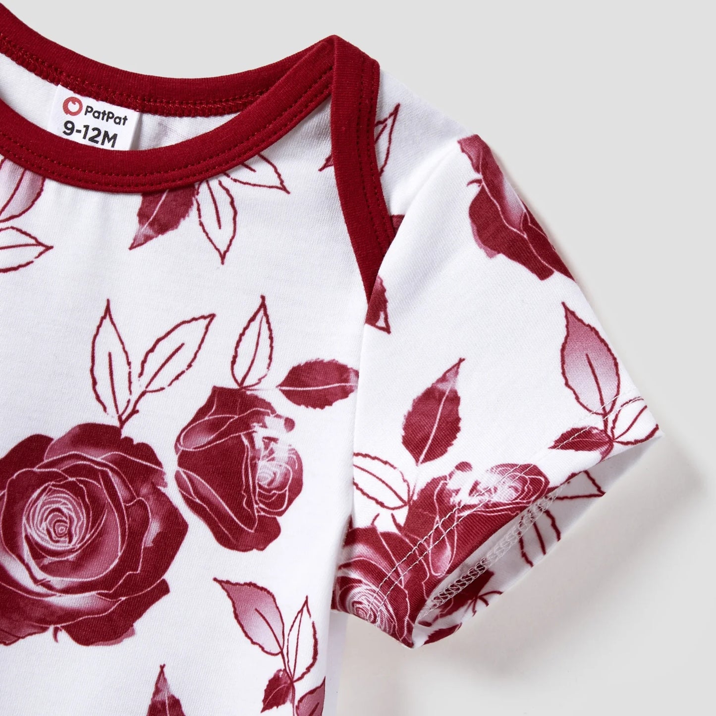 Family Matching Button Belted Spliced A-Line Dress Sets Baby Romper 3-18M