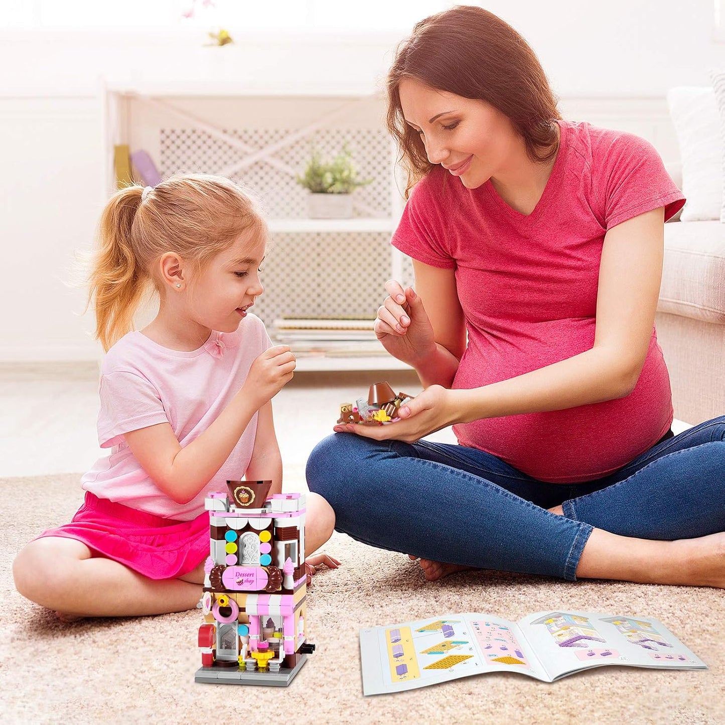 Building Blocks Toys for 8-12 Years Old Girls, 344Pcs Dream Dessert House Building Street-View Kits, Construction Educational STEM Toys for Kids, Girls Gifts for Age 7-12 Years Old