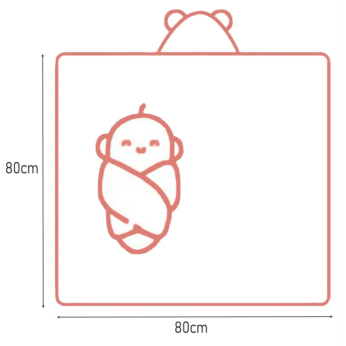 IFCOW 2Pcs Baby Hooded Towels Soft Cotton Baby Bath Towel ，31.5 X 31.5" Ultra Absorbent Towel for Newborn Toddler Infants Babie Gifts