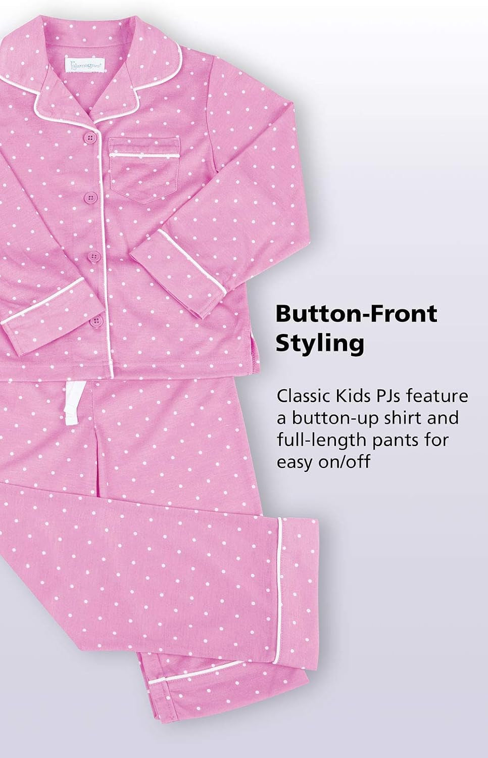 Pajamas for Kids - Kids Long Sleeve Button down Pajamas with Pants