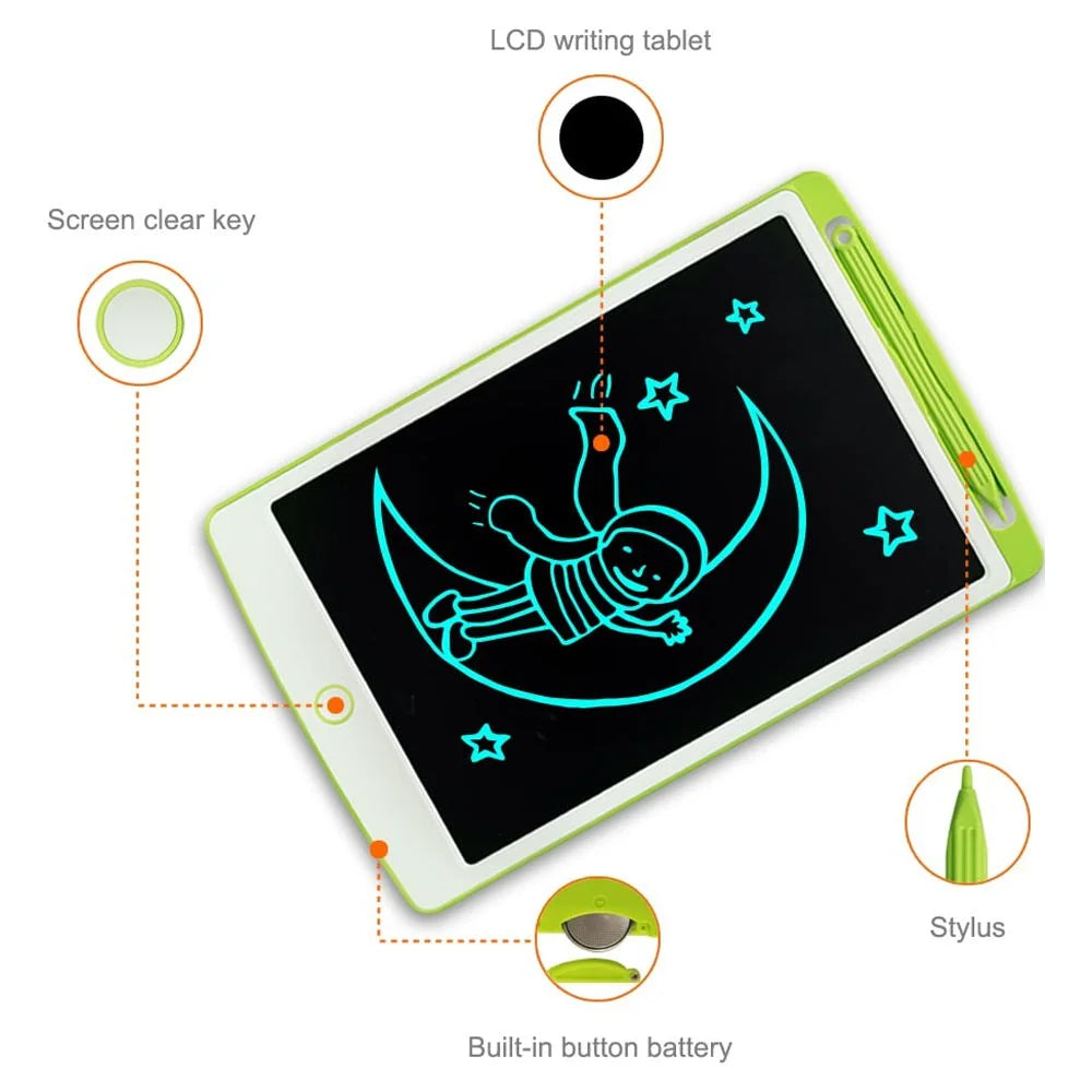 LCD Writing Tablet, 8.5 Inch Electronic Graphics Tablet Mini Drawing Pad Doodle Board, Drawing Tablet for Kids and Adults Green