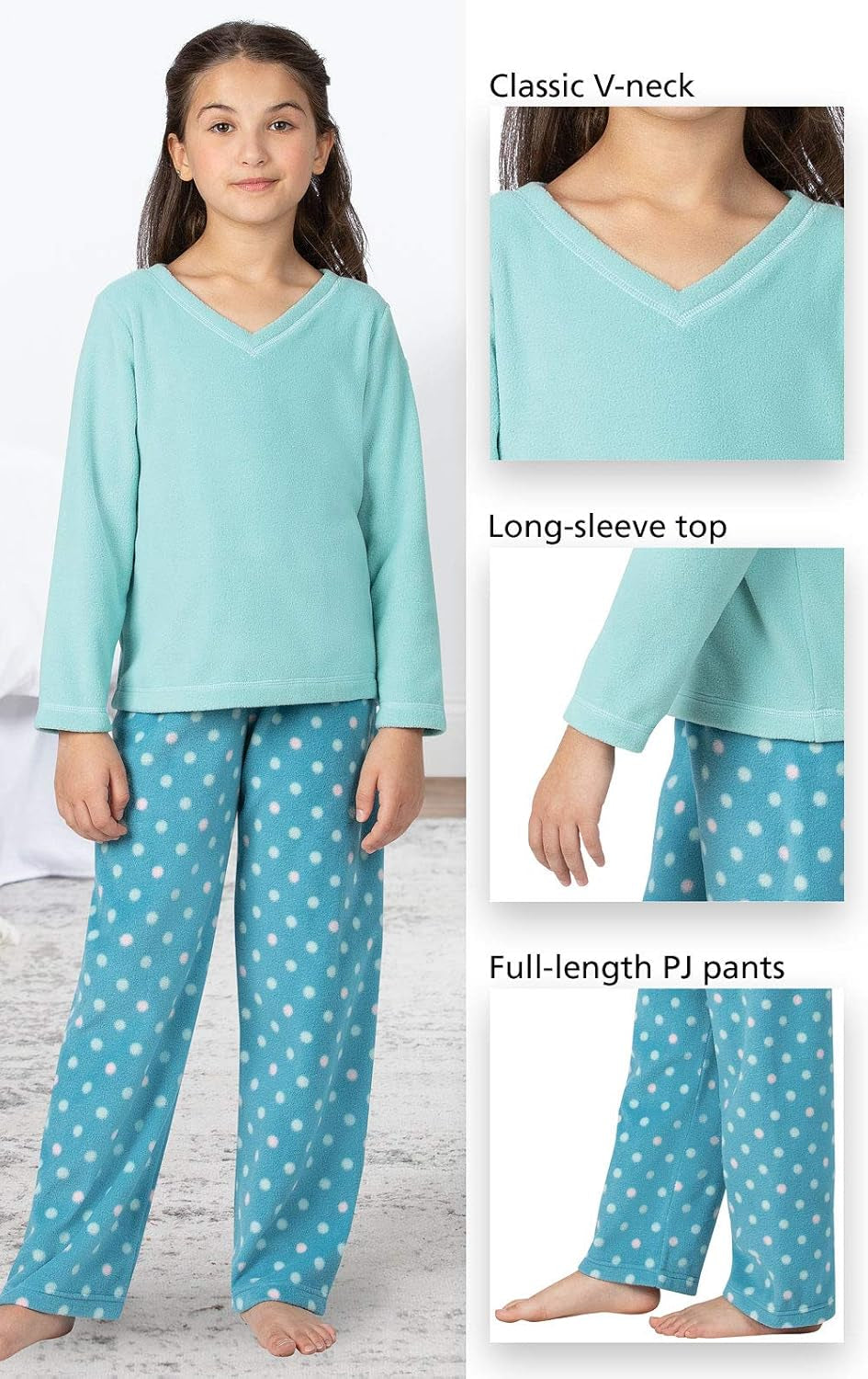 Snug Fit Kids Pjs Boy Pajamas and Girl Pajamas Kids Cotton Pajama Long Sleeve Youth Pajama