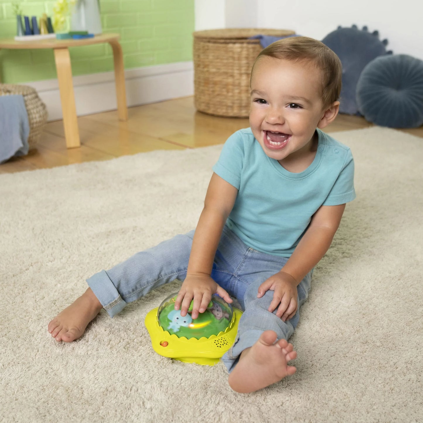 Wanderlights 2-In-1 Baby Walker for Infants, Blue, Green