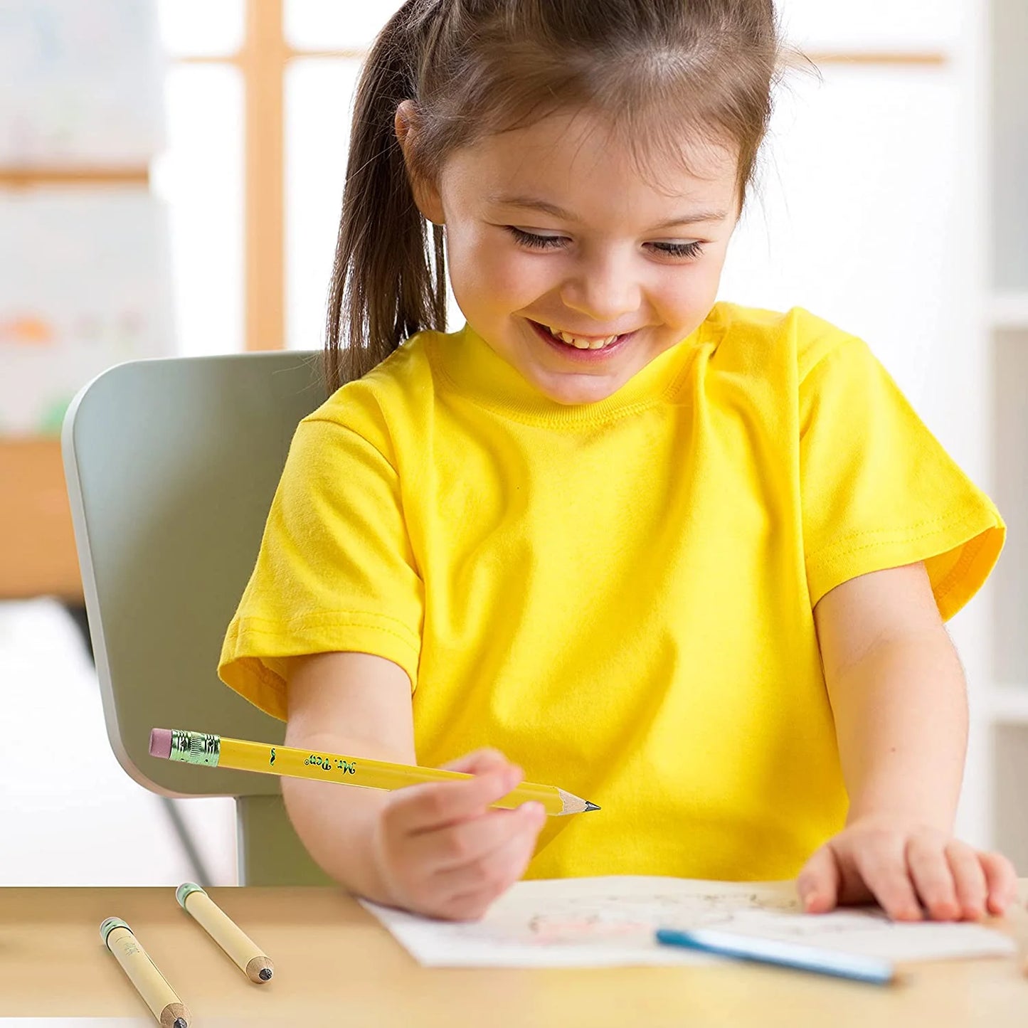 - Jumbo Pencils, 10 Pencils and 1 Sharpener, Big Pencil, Fat Pencils, Jumbo Pencils for Preschoolers