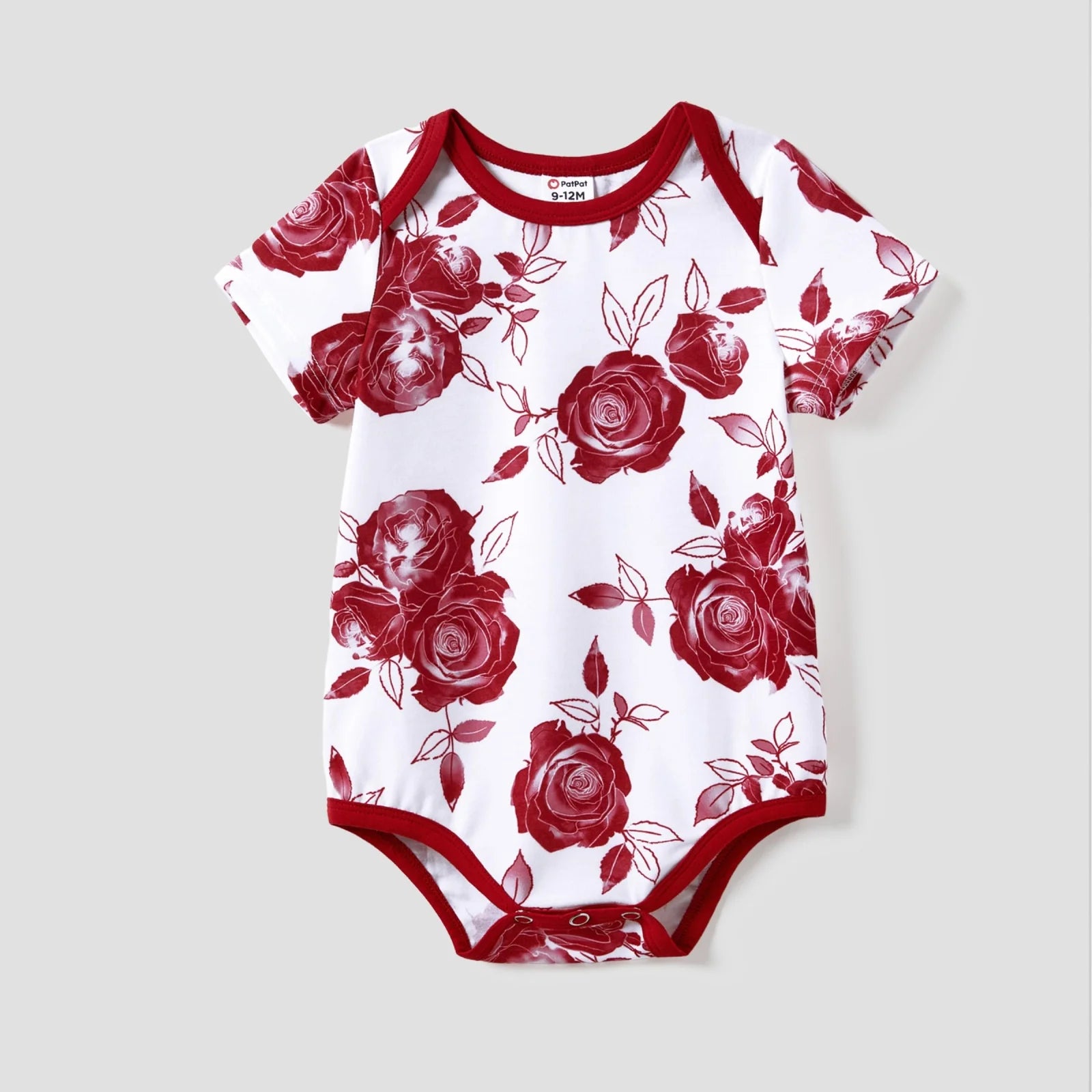 Family Matching Button Belted Spliced A-Line Dress Sets Baby Romper 3-18M