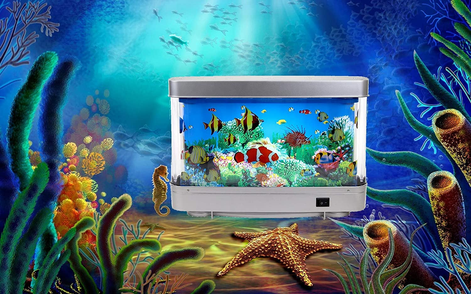 Artificial Tropical Fish Decorative Sensory Aquarium Lamp Virtual Ocean in Motio