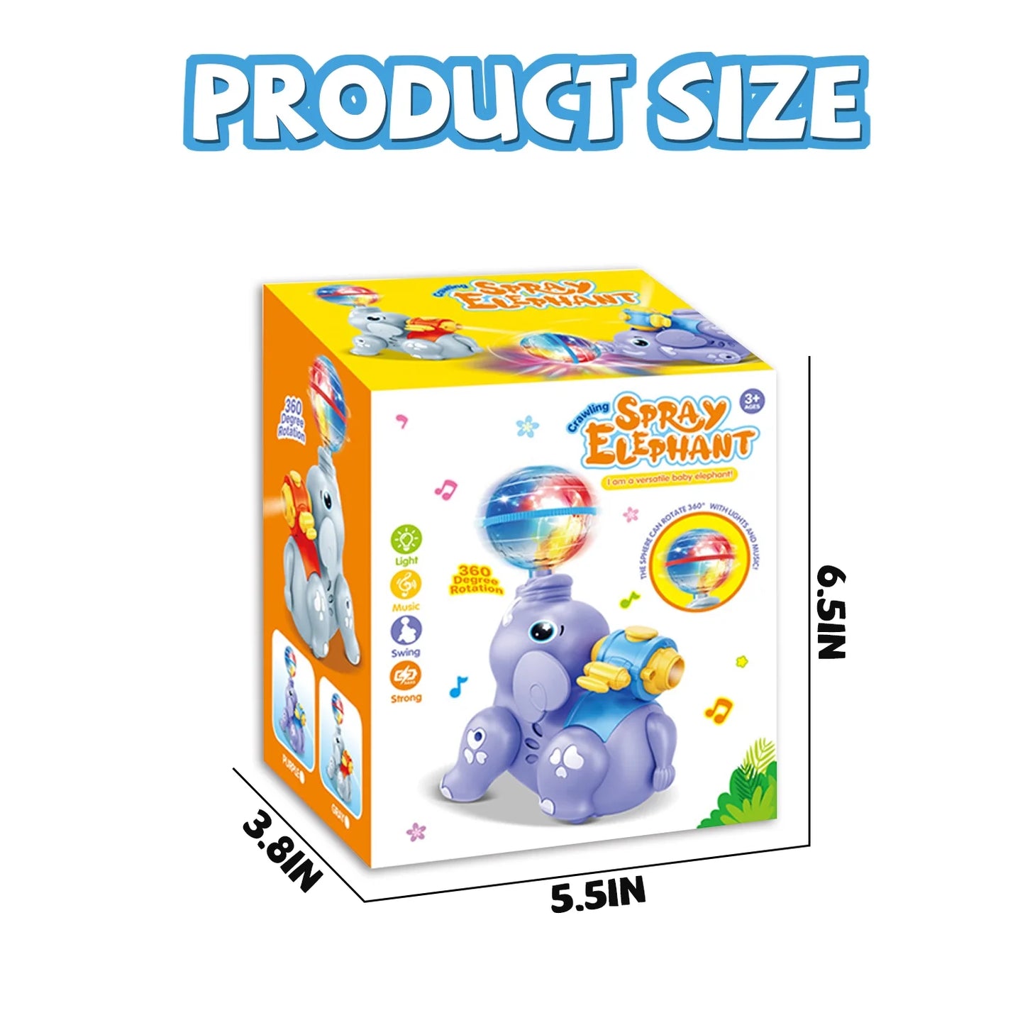 Baby Toys 6 to 12 Months, Toy for 1 Years Old Boys Girls, Crawling Elephant Baby Toys for 12 to 24, Learning Educational Toys for 1 2 3 Year Old Boys Girls