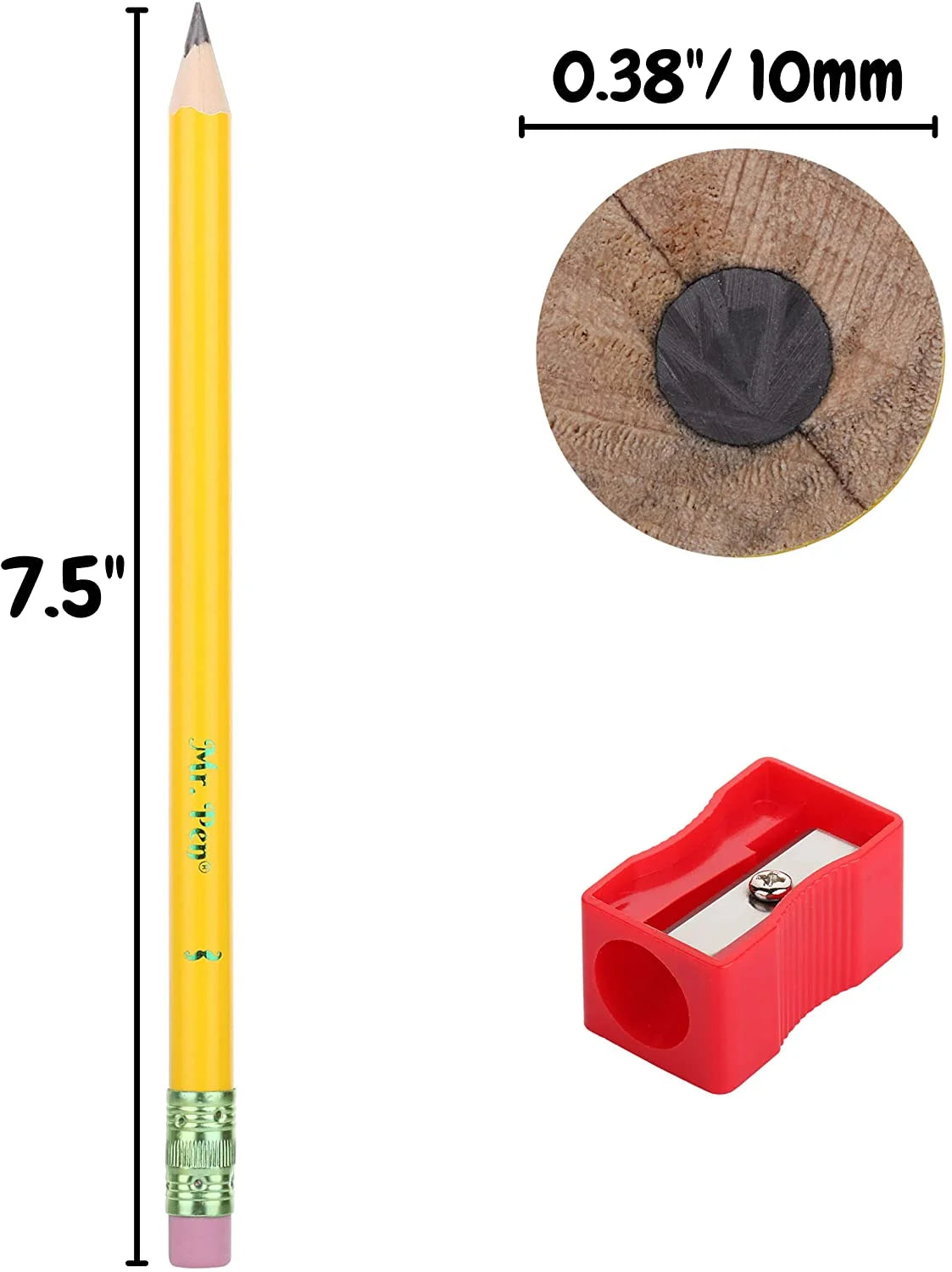 - Jumbo Pencils, 10 Pencils and 1 Sharpener, Big Pencil, Fat Pencils, Jumbo Pencils for Preschoolers
