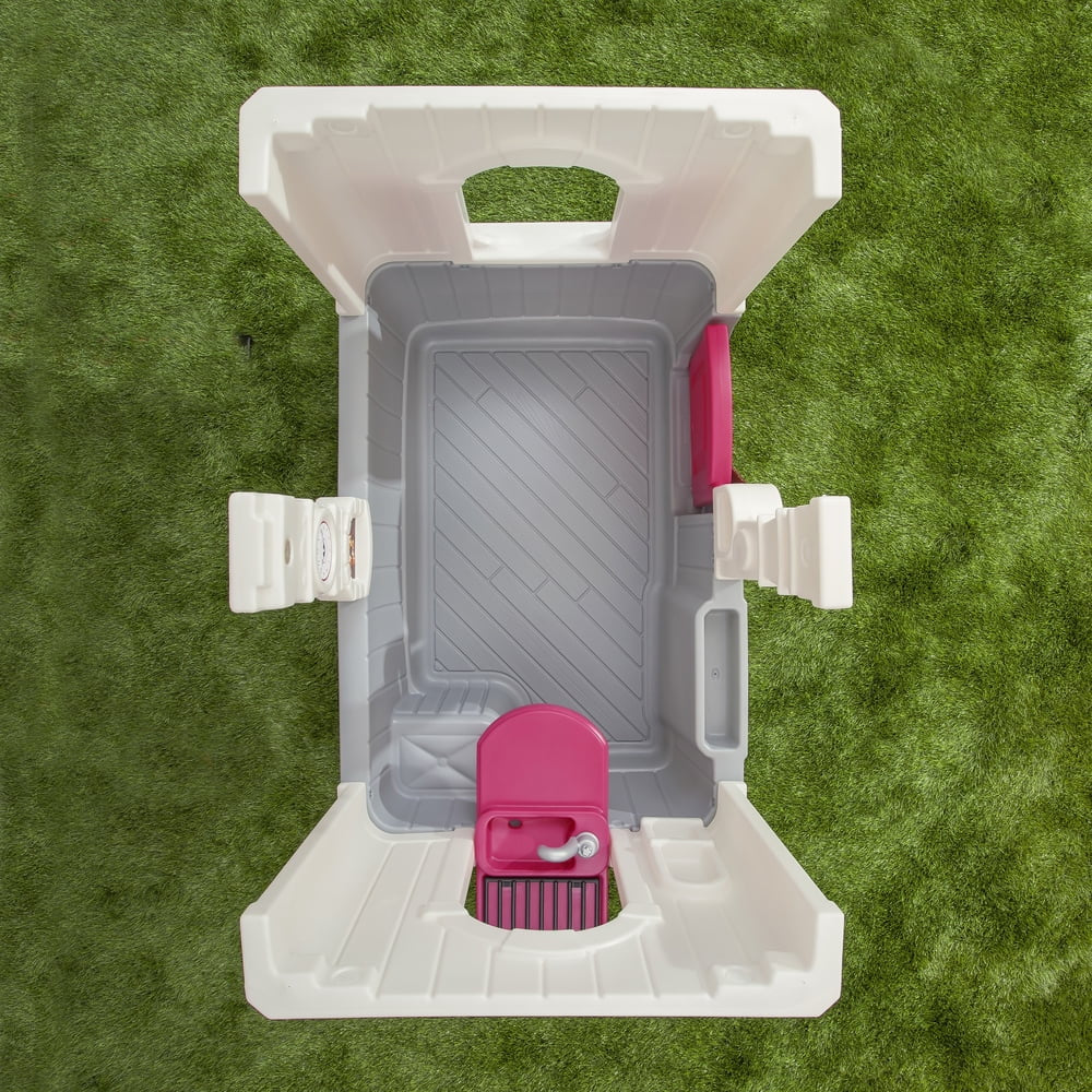 Neat & Tidy Cottage Toddler Pink Outdoor Playhouse for Kids Ages 2 and Up