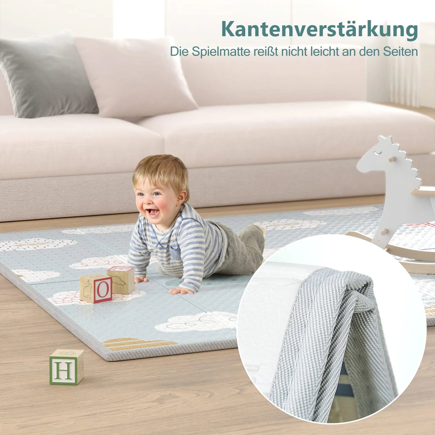 71X59Inch Play Mat for Baby, Crawling Mat for Infants Toddlers Kids,Foldable Kids Play Mat,Waterproof Crawling Mat