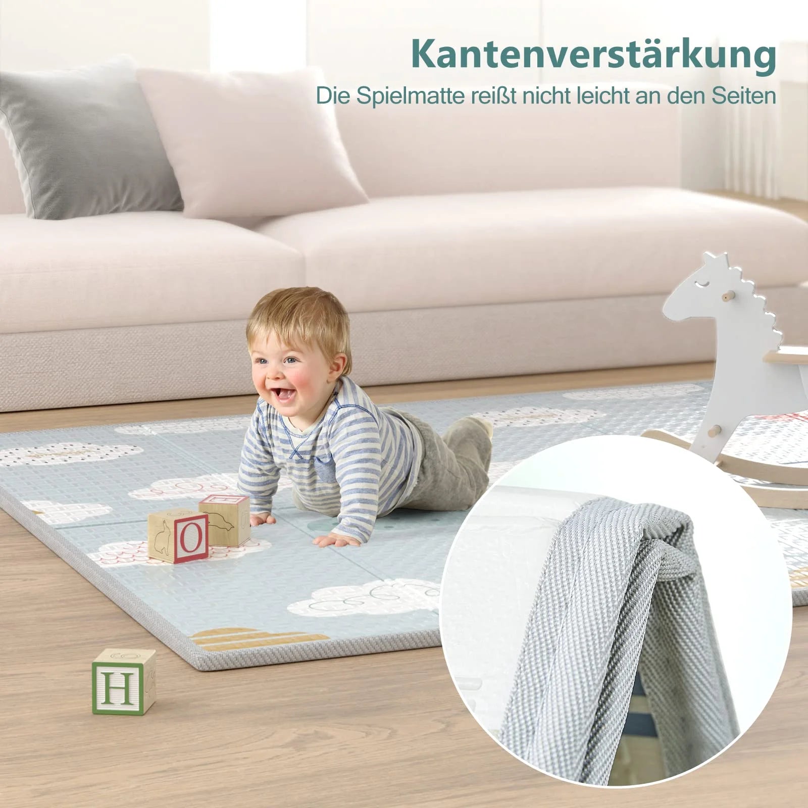 71X59Inch Play Mat for Baby, Crawling Mat for Infants Toddlers Kids,Foldable Kids Play Mat,Waterproof Crawling Mat