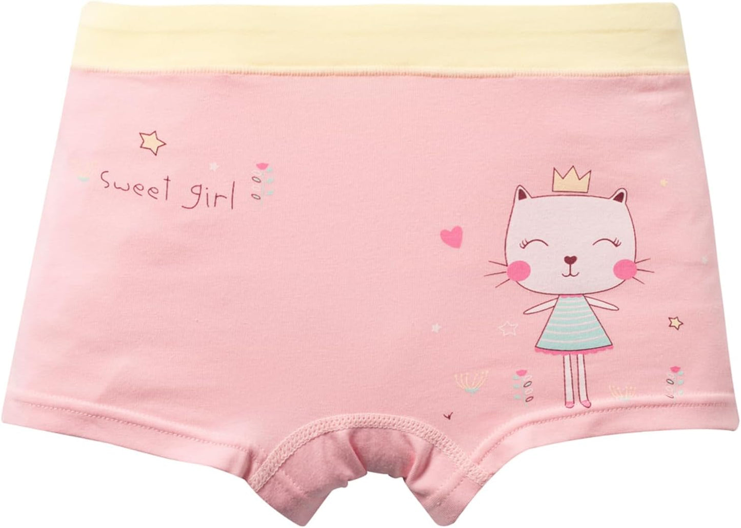 Little Girls Cotton Boy Shorts Toddler Panties Baby Princess Underwear (Pack of 5)
