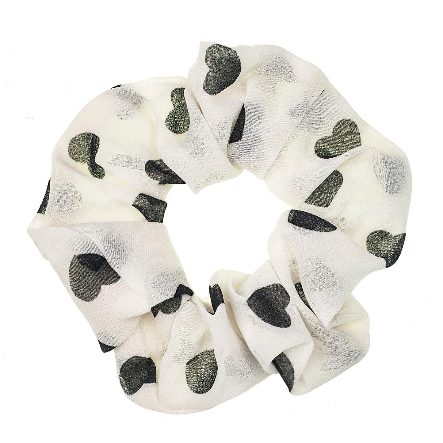 Women Cotton Bandana Print Hair Ties, Paisley, 5 Ct