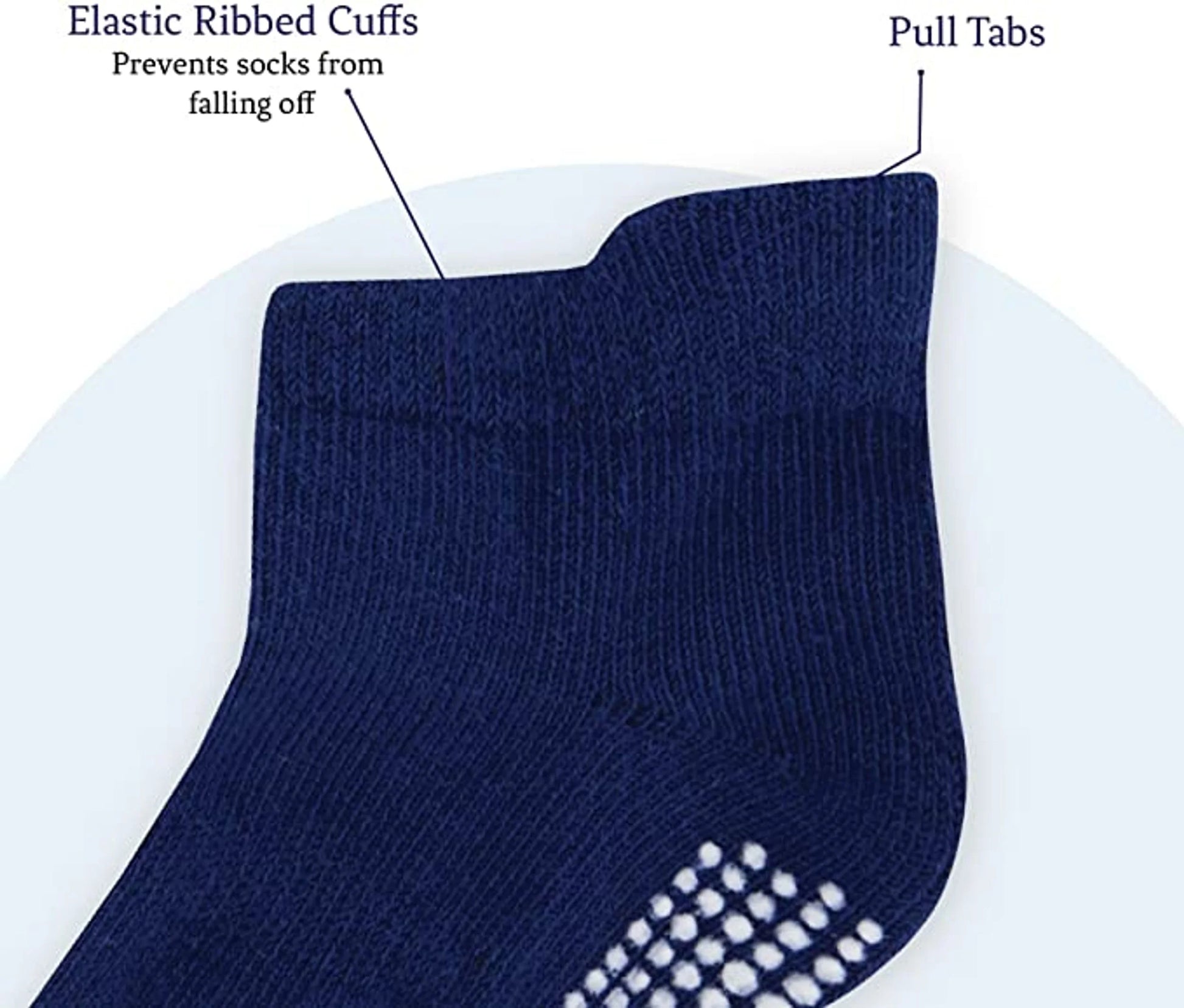 Unisex Non Slip Low-Cut Grip Socks for Infants and Toddlers (9 Pack)