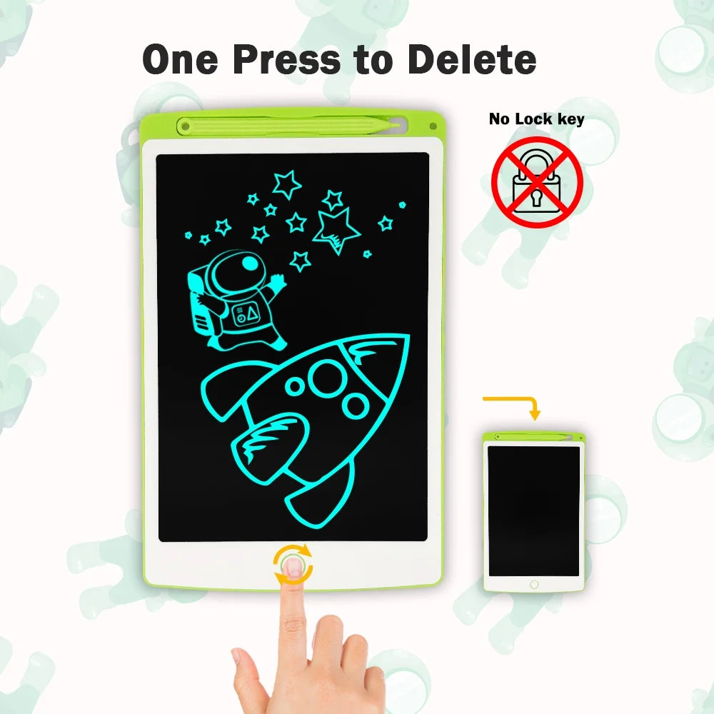 LCD Writing Tablet, 8.5 Inch Electronic Graphics Tablet Mini Drawing Pad Doodle Board, Drawing Tablet for Kids and Adults Green