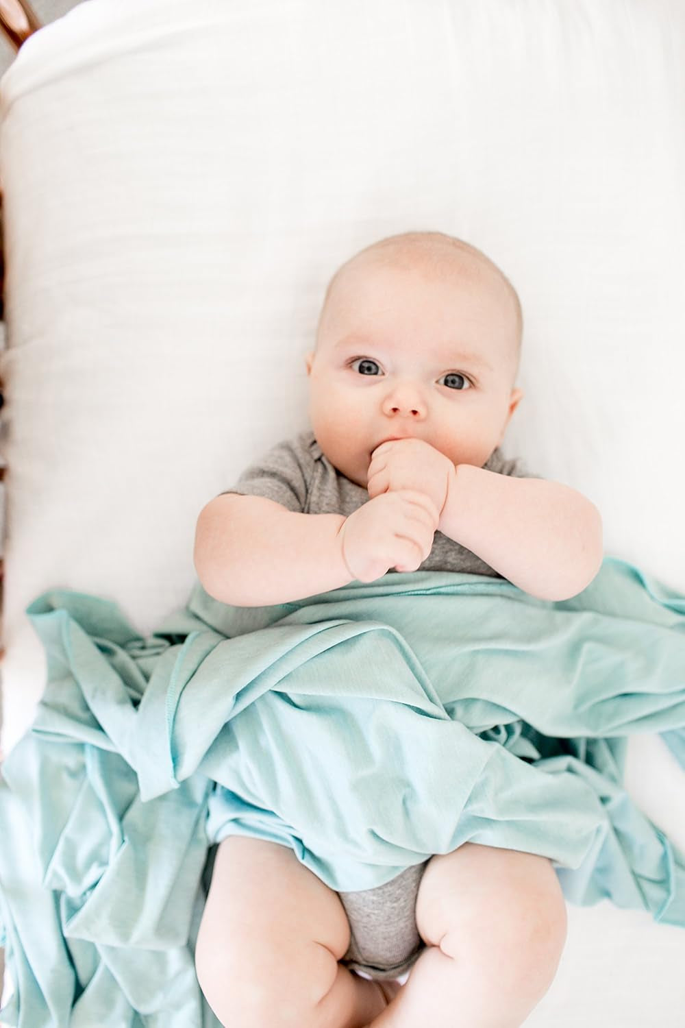 Baby Swaddle Blanket - Premium Knit Baby Blanket, Large Soft Stretchy Receiving Blankets for Baby Boy and Girl, Swaddles for Newborn, Infant, and Toddler (Sonny)