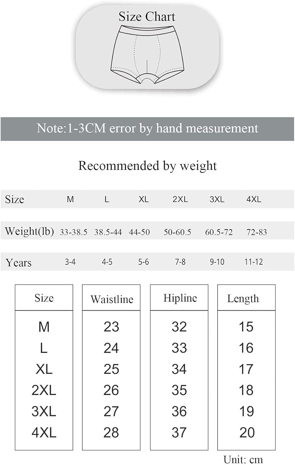 Toddler Boxer Briefs Cotton Boys Underwear Kids Underpants Size 3-12Years (Pack of 5)