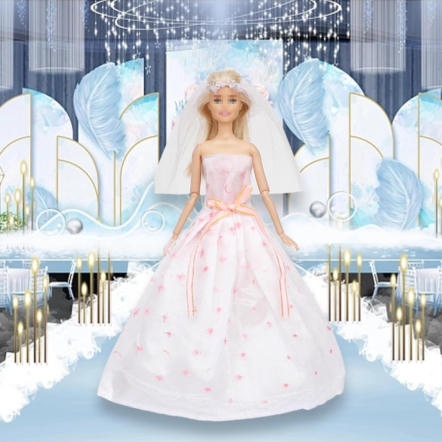 12 Pieces Doll Clothes for 11.5 Inch Girl Dolls Fashion Handmade Doll Dresses Wedding Dresses Evening Dresses Party Gowns Outfit