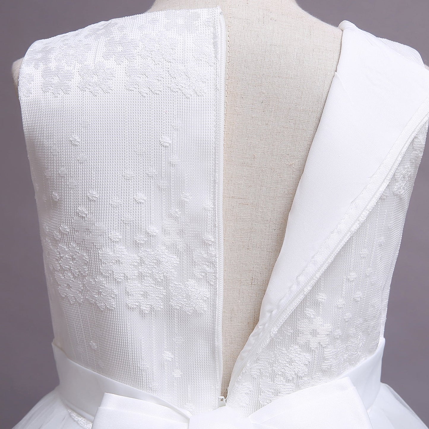 Kids Girls Flower Vintage Lace Princess Long Dress Tulle Pageant Formal Party Wedding Floor Dance Evening Gown 13-14 Years White