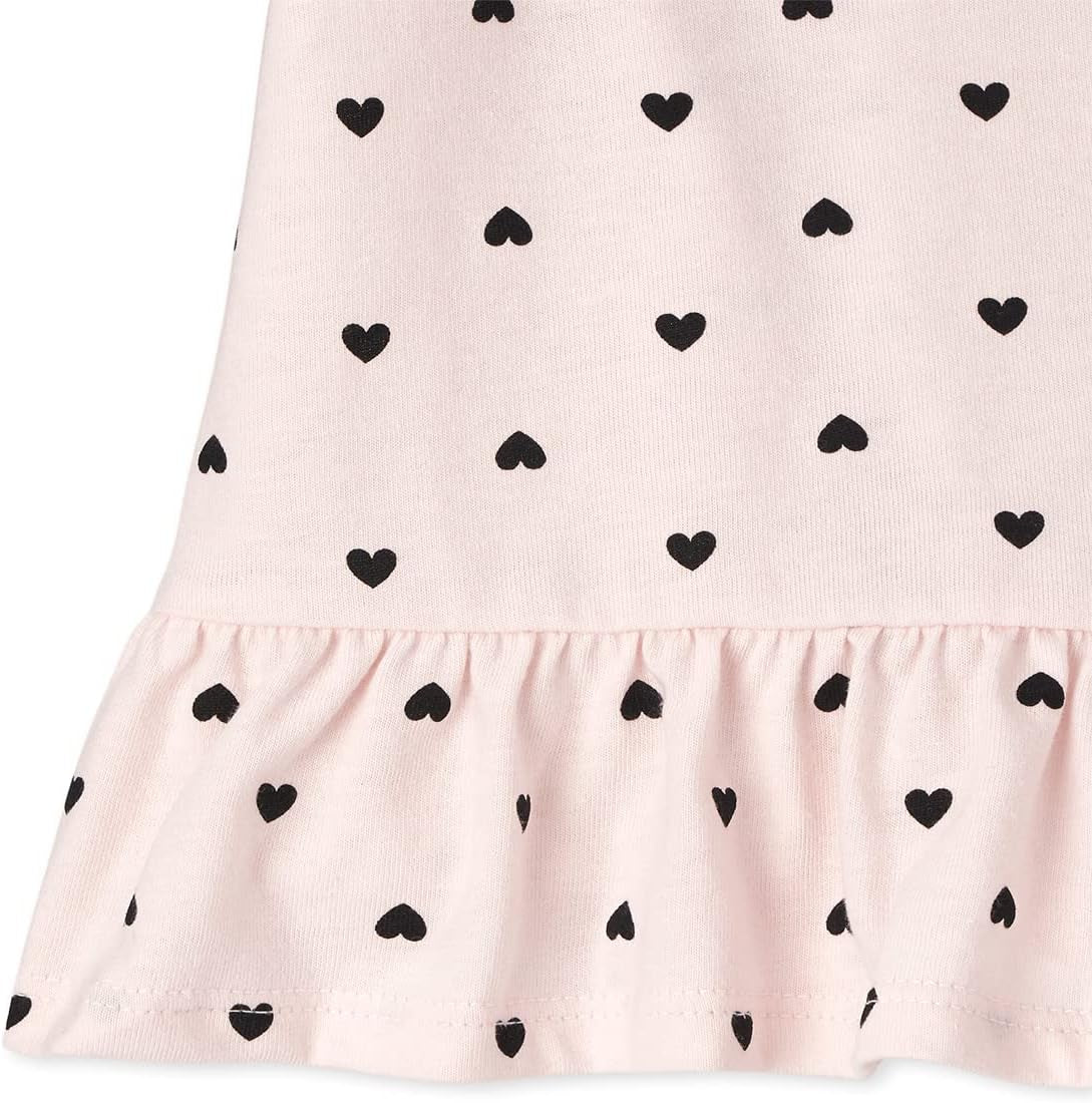 Baby Toddler Girl Short Sleeve/Sleeveless Print Ruffle Top