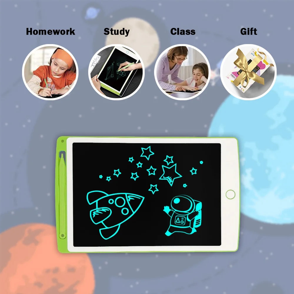 LCD Writing Tablet, 8.5 Inch Electronic Graphics Tablet Mini Drawing Pad Doodle Board, Drawing Tablet for Kids and Adults Green