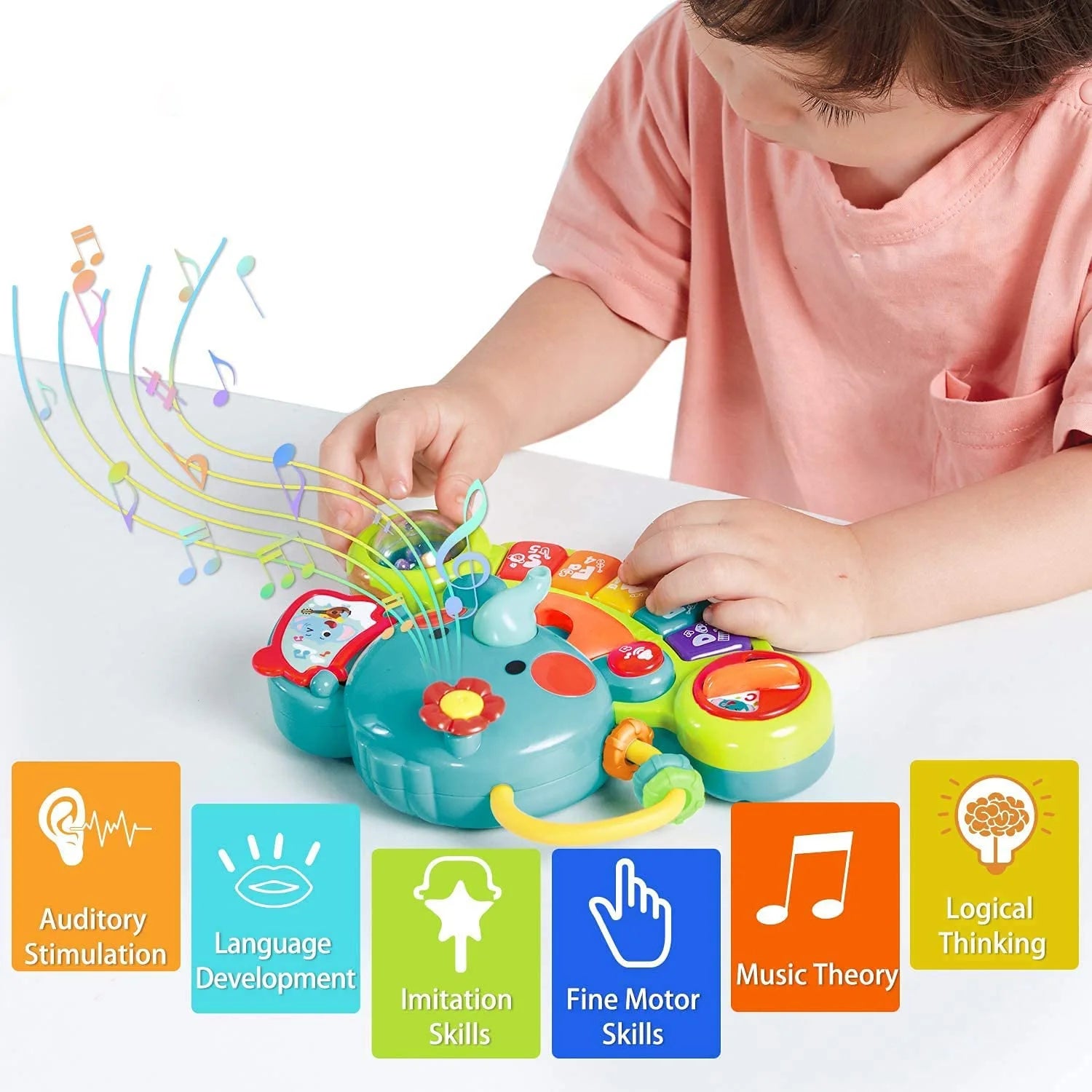 Baby Toys 6-12 Months, Musical Sensory Toy for Toddler 1 Year Old Boy Girls Easter Basket Filler