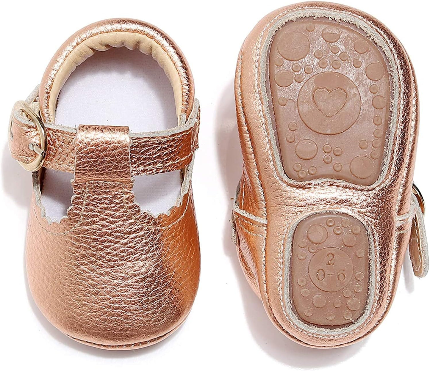 Leather Baby Shoes Baby Girls Mary Jane Flats Leopard Toddler Princess Dress Shoes T-Strap Hard Sole Anti-Slip Boys Girls Moccasins for 0-24 Months Infants Babies Toddlers
