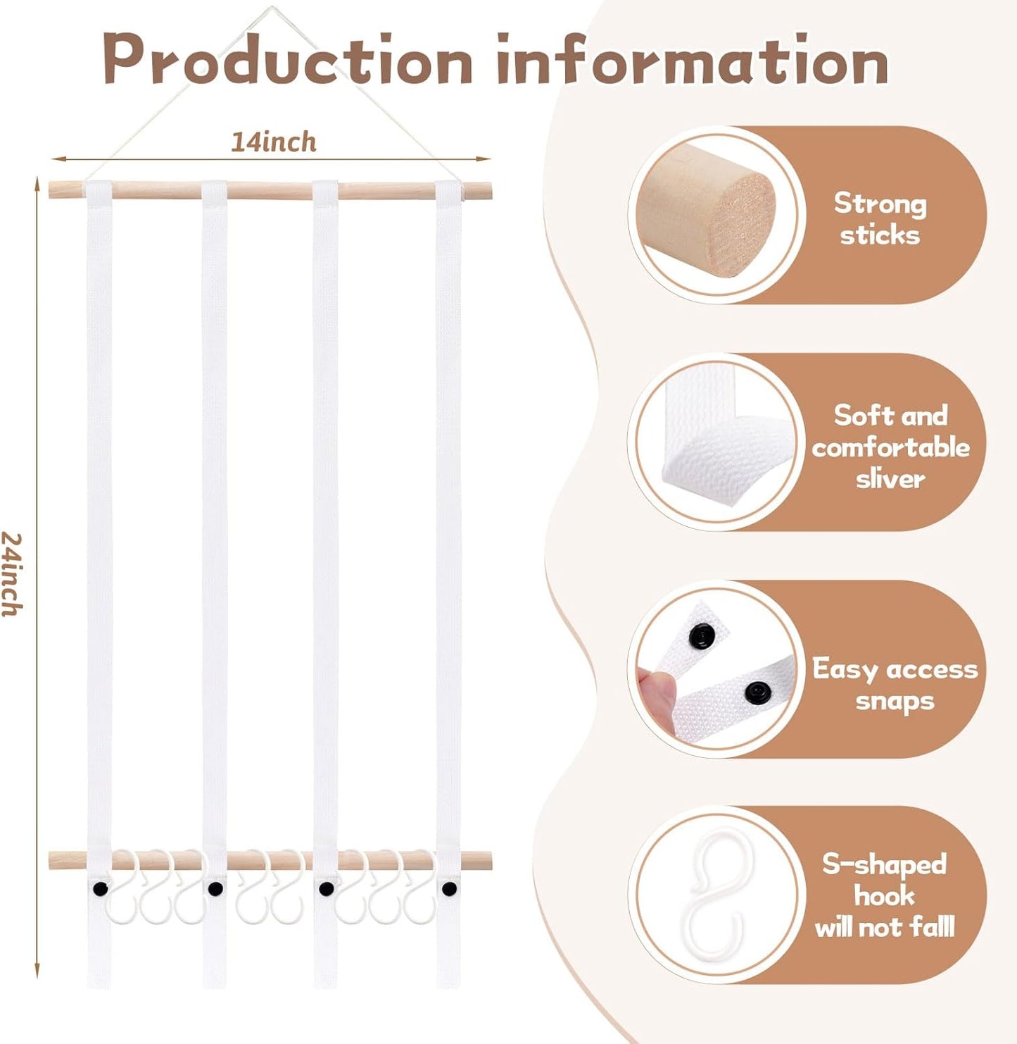 Hair Bow Holder Organizer for Girls，Hair Clips Headband Organizer Storage Wall Hanging Home Decor for Girls Room