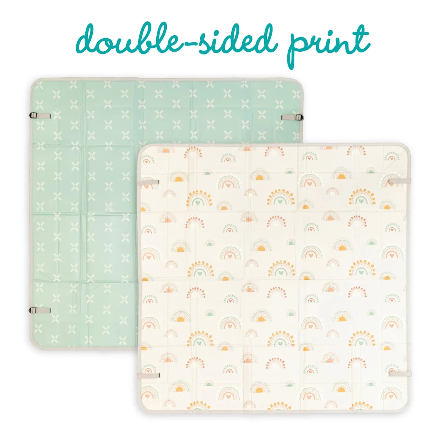 Rainbow Foldable Soft Foam Mat 59", for Babies & Toddlers, Multicolor