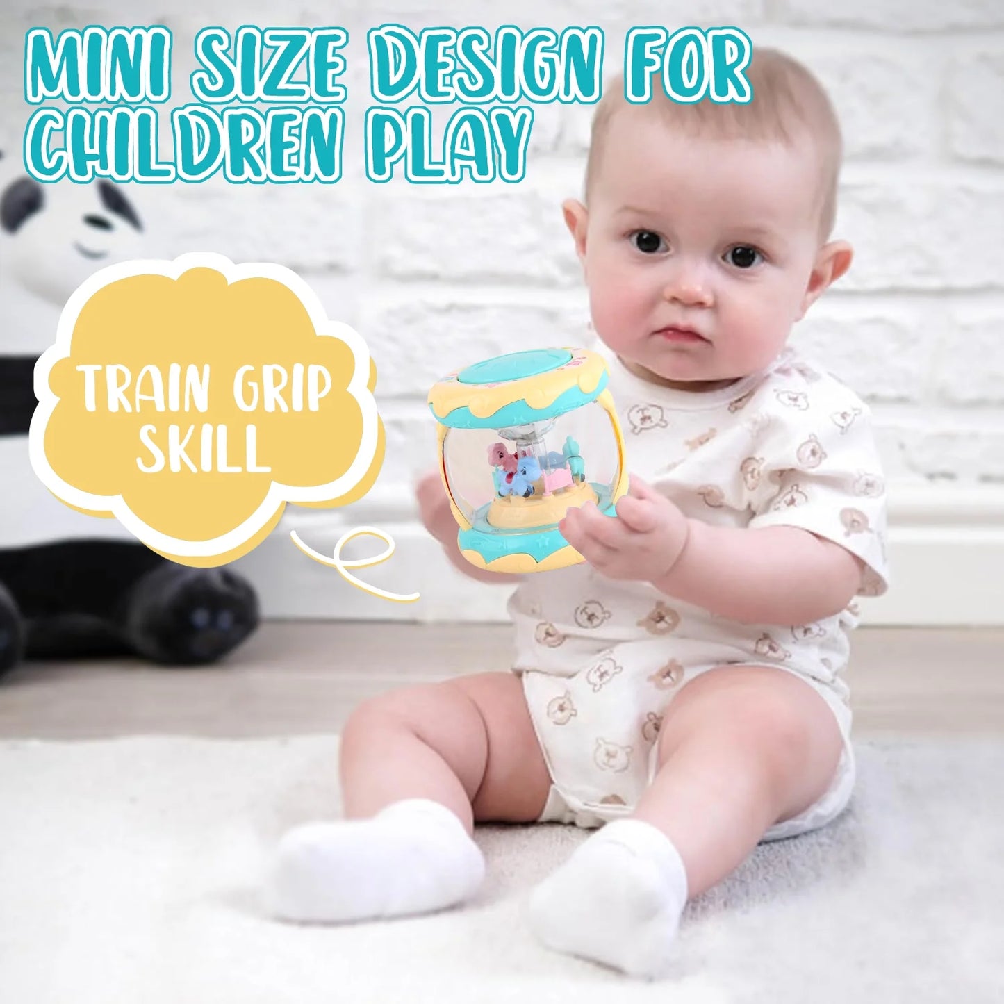 Toddler Toy for 1 Year Old - Rotating Light up Musical Toy - Learning Toys for Baby 6 to 12 Months - Birthday Gifts for Kids 1 2 Years Old Boys Girls