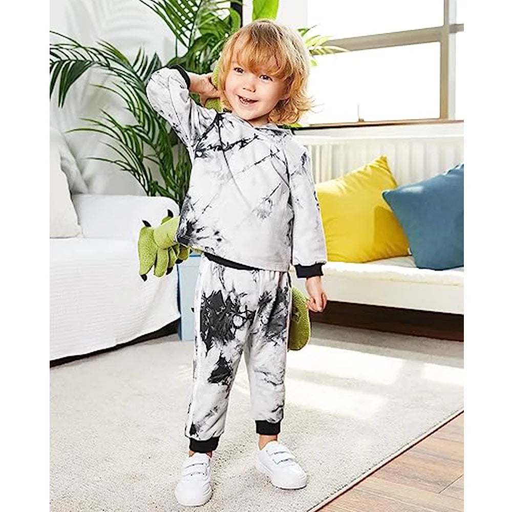 Toddler Baby Boy Clothes Cotton Tie Dye Hoodies + Pants Sets Baby Boy Long Sleeve Sweatshirt Outfit Set