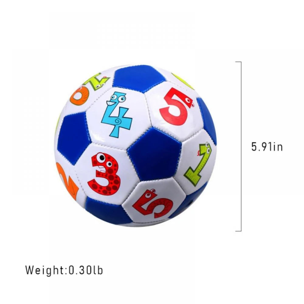 Animal Number Alphabet Patterns Unisex Kids Soccer Ball Multicolor, 2