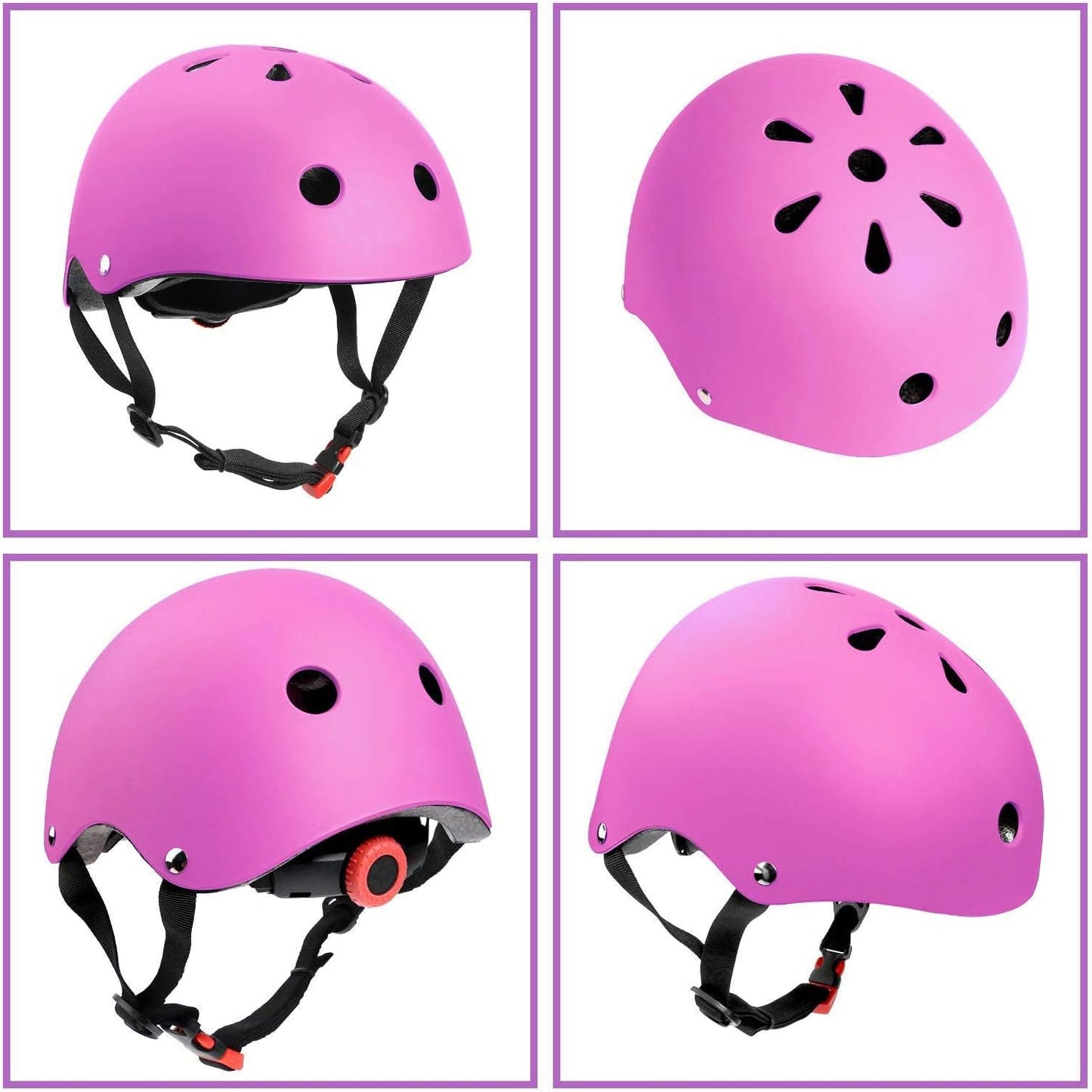 Adjustable Helmet for Ages 3-16 Kids Toddler Boys Girls Youth,Protective Gear with Elbow Knee Wrist Pads for Multi-Sports Skateboarding Bike Riding Scooter Inline Skatings Longboard Roller Skate