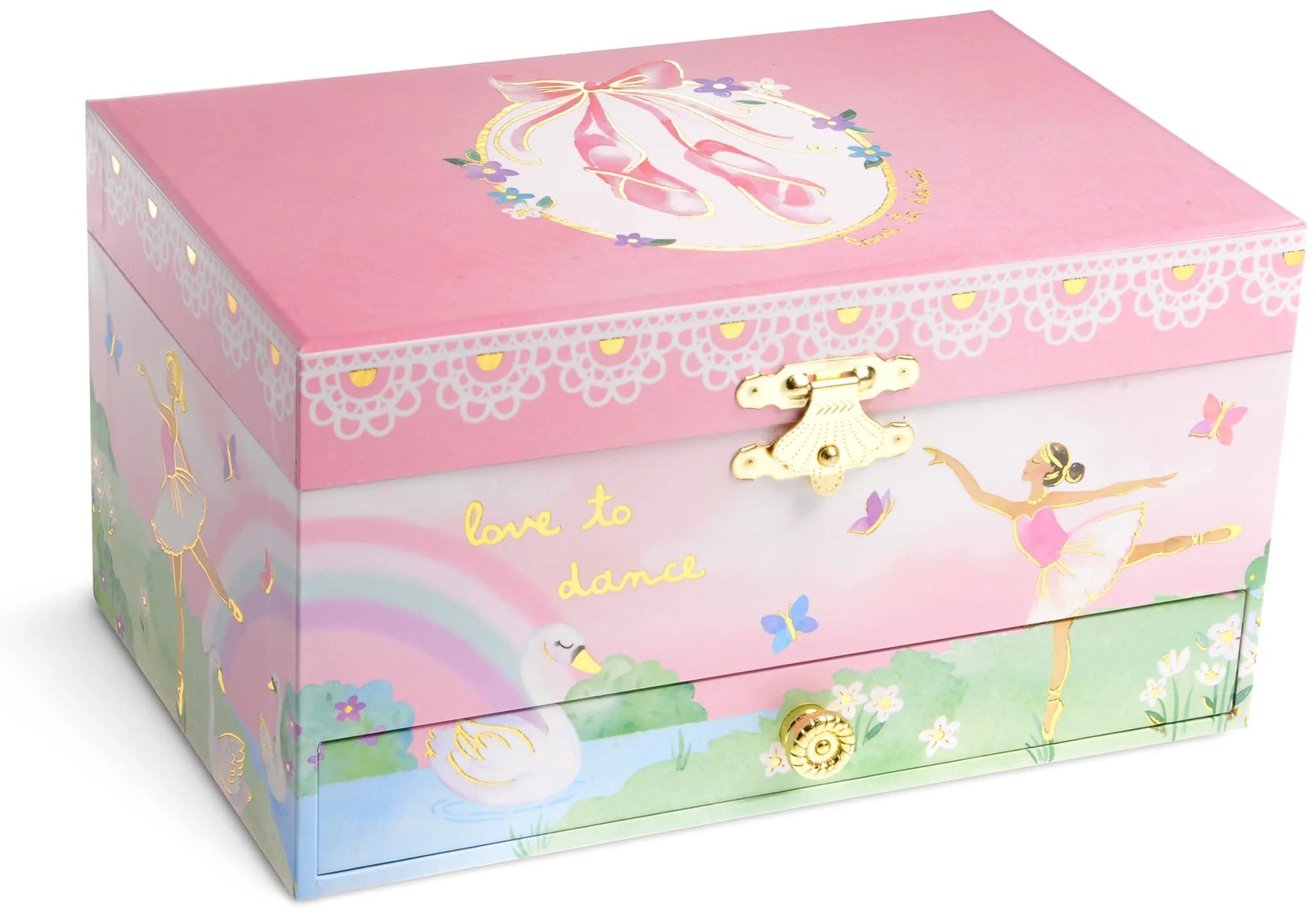 Ballerina Music Box & 3-Piece Jewelry Set - Pink Ballerina