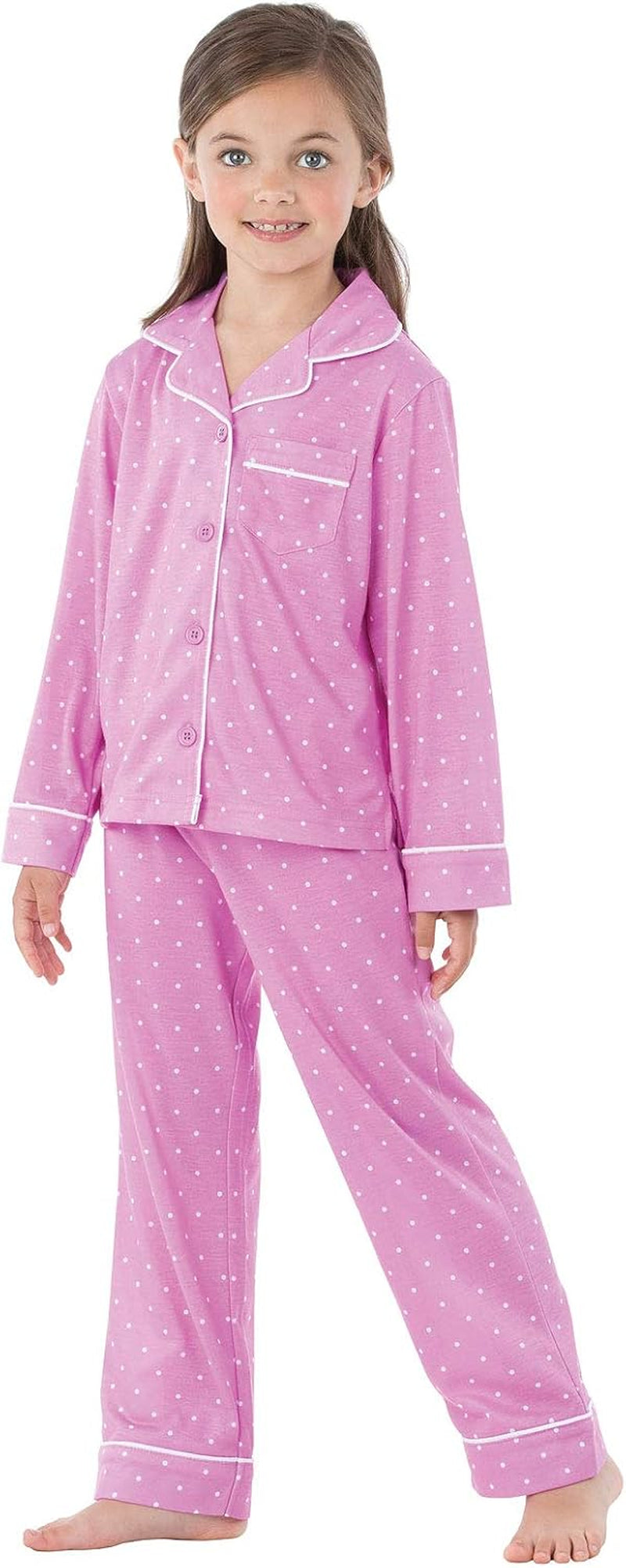 Pajamas for Kids - Kids Long Sleeve Button down Pajamas with Pants