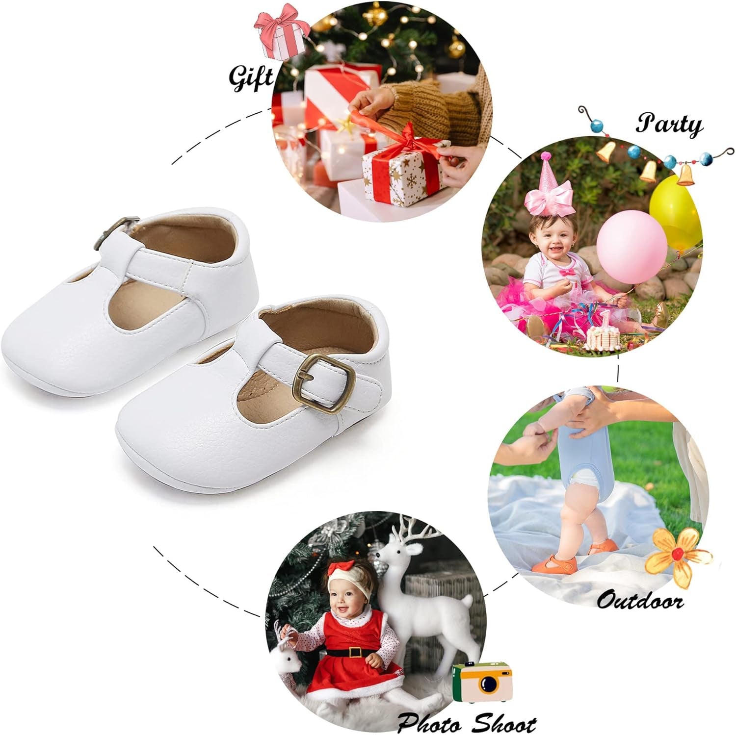 Soft Sole Baby Shoes - Infant Baby Walking Shoes Moccasinss Rubber Sole Crib Shoes