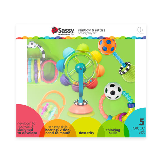 Rainbow & Rattles Sensory Toy Set for Infants